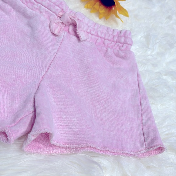 Zara Girls Casual Collection Elastic Waist Pink Washed Cotton Shorts Size 4 !! - Picture 4 of 8